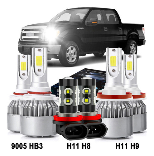 9005 H11 H8 Para Ford Kit De Faros Led De Haz Alto/bajo