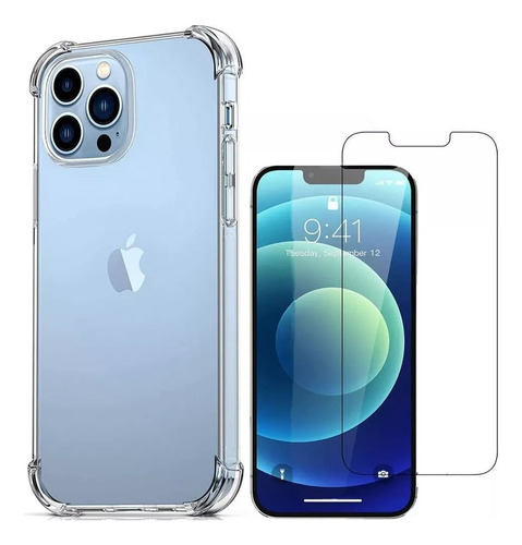 Funda Antigolpes Reforzada Para iPhone + Vidrio Templado