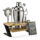 Rocksly Mixology - Kit De Barman Y Coctelera Para Mezclar Be