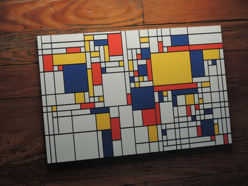 Cuadros Mondrian Mapa Planisferio Mapamundi- 27x42