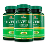 Te Verde Fv 180 Caps Softgel 3x60. Salud Natural Sabor Adelgazante / 3 Frascos