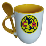 Taza Con Cuchara Club América Personalizable