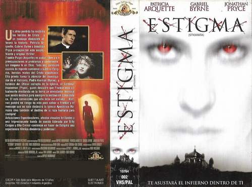 Estigma Vhs Stigmata Terror Patricia Arquette Gabriel Byrne