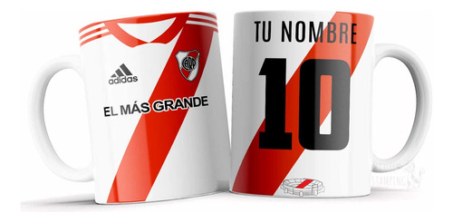 Taza Personalizada River Plate Con Nombre P/regalo Camiseta