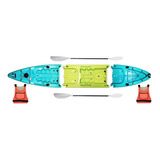 Kayak Doble Desarmable Leos. Con 2 Remos 2 Chalecos Pescador