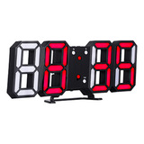 Reloj Digital Led Con Alarma 3d Para Colgar En La Pared