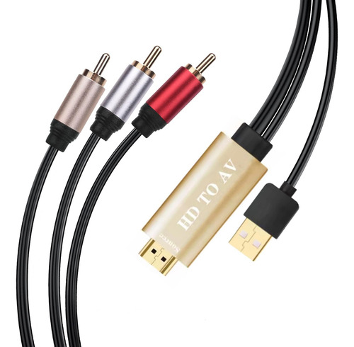 Cable Hdmi A Rca, Cable Adaptador Griking 1080p Hdmi A Av, C