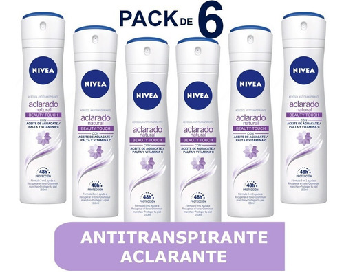 Desodorante Nivea Mujer Aclarado Natural Beauty Touch