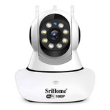 Cámara De Vigilancia Ip 2mp Fhd 1080p Srihome Sp029 Luz Led