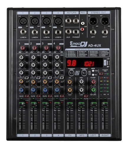 Ad-4ux Mixer Análogo Con Bluetooth Prodj