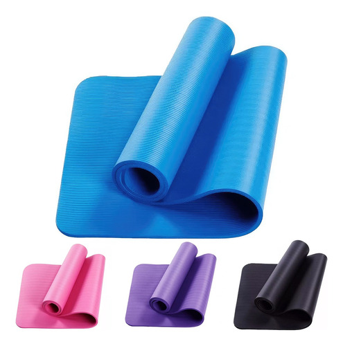 Colchoneta Plegable Yoga Mat 10mm Pilates Caucho Bandas