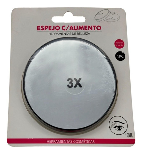 Espejo Con Aumento 3x Para Maquillaje Y Depilación