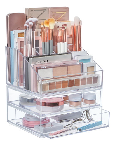 Organizador Apilable Y Cajón Doble Para Maquillaje