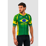 Camisa Ciclista Masc Aero Brasil Collection Cbc Free Force