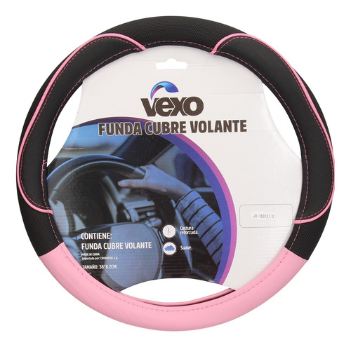 Cubrevolante (diam.38) Cool Line Negro/rosa