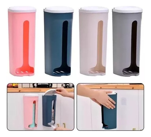 Dispenser Organizador Bolsa Residuos Adhesivo Pared Multiuso