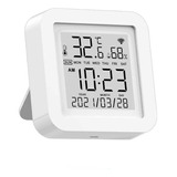 Sensor Temperatura Umidade Lcd Tuya Wifi Alexa Google 