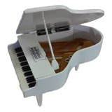 Piano De Cola Blanco (miniatura) Hecho En Madera