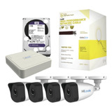 Kit Ip 4 Megapíxel, 4 Cámaras+ Cable 100mts+ Disco 1tb