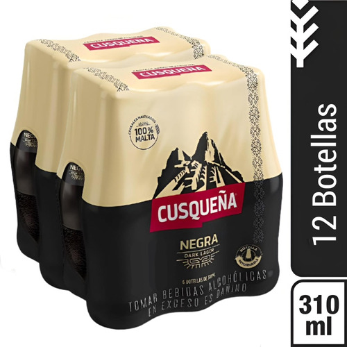 Cerveza Cusqueña Negra X 12 Unidades - mL a $466