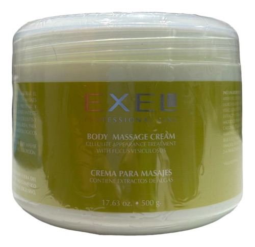 Crema Masajes Reductores Extracto Algas 500g Exel