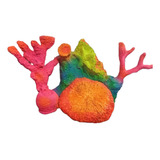 Figura Resina Para Acuario Coral Neón Mediano 35x18cm