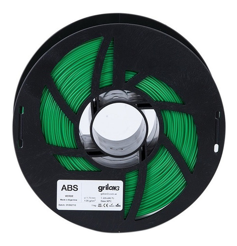 Filamento 3d Abs Grilon3 De 1.75mm Y 1kg Verde