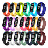 20 Piezas Para Xiaomi Mi Band 6/band 5 Pulsera Reloj Banda