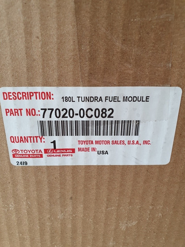 Bomba De Gasolina Toyota Tundra 5.7 2014-2019 Original 100% Foto 5
