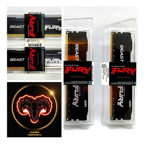 Kit Memorias Gamer Kingston Hyperx Fury Beast 16gb Ddr3
