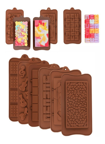 Moldes Chocolates Tableta Barra Chocolatina Reposteria 