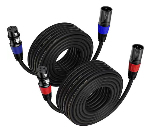 Yatime Cables Xlr De 50 Pies, Paquete De 2 Cables De Microfo