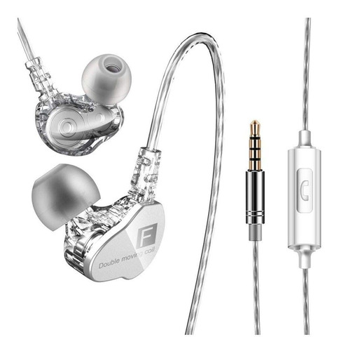 Fone De Ouvido In-ear Gamer Qkz Ck9 Clear