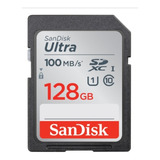 Tarjeta Sd Sandisk Sdxc Ultra De 100 Mb/s, Clase 10, 128 Gb