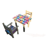 Juegos De Mesa Y Sillas De Pino Infantiles Decor Acolchados