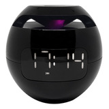 Parlante Portatil Bluetooth Mini Con Radio Reloj Despertador Color Negro