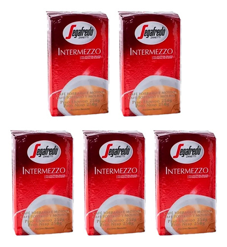 Pack X5 Cafe Molido Intermezzo X 250 G Segafredo Zanetti