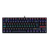 Teclado Gamer Redragon Kumara K552 Switch Red Latam Rainbow