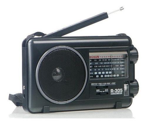 Rádio Tecsun R-305 Am/fm Stéreo/sw/tv Portátil Multibanda