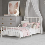 Little Seeds Quinn - Cama Infantil De Metal, Color Blanco