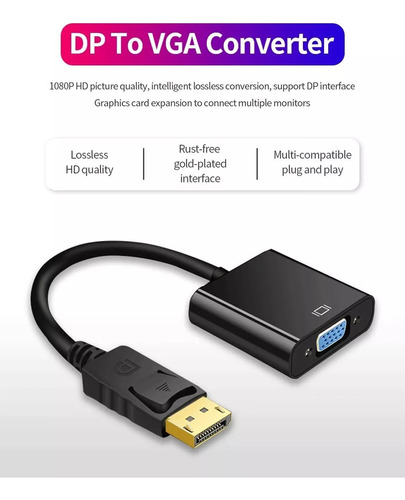 Adaptador Convertidor Display Port A Vga