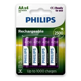 Pilhas Recarregável Palito Philips Aaa 1000mah Kit Com 4 Un