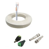 Kit Coaxial Cftv 4mm Bip. 90% Malha 50m +18 Conect. J28c