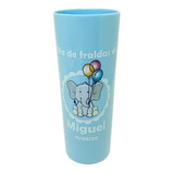15 Copos Long Drink Azul Bebê Festa Elefante Elefantinho