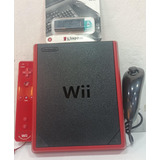 Nintendo Wii Mini + Mem 64 ( 18 J) + Remoto + Nunchuck