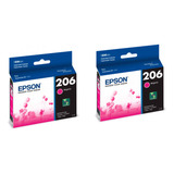 Combo Cartucho Epson T206 Magenta Original 200 Pg Xp2101