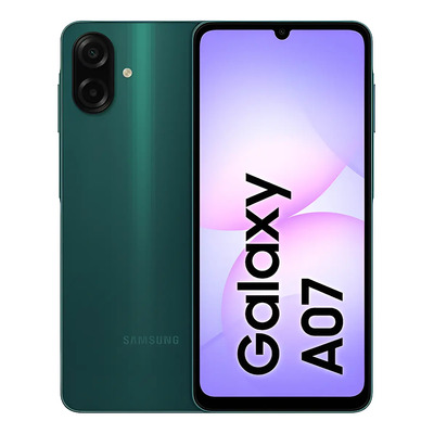 Samsung Galaxy A07 128 GB, teléfono celular de 4 GB, cámara de 50 MP, pantalla 6.7, protección IP54, procesador de 6 nm, verde | Envío gratis
