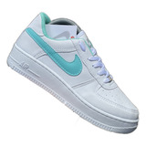 Nike Air Force Cores Preto, Azul, Rosa 