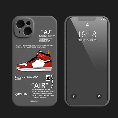 Funda Case Para iPhone Nike Air Sneakers Rojo Proteccion 