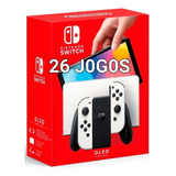 Nintendo Switch Oled Novo 256gb + Combo De Jogos 